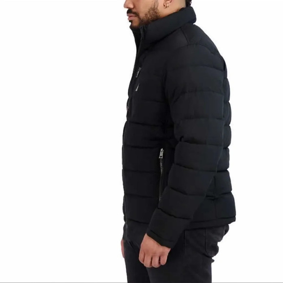 Men’s Quilted Nautica Puffer Jacket Black Large - Picture 5 of 8